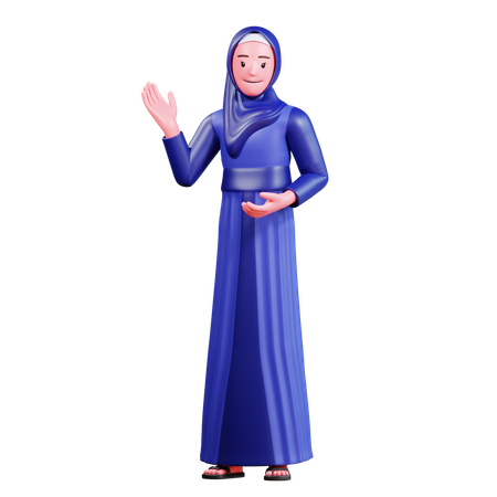 Hijab Woman  3D Illustration