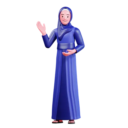Hijab Woman  3D Illustration