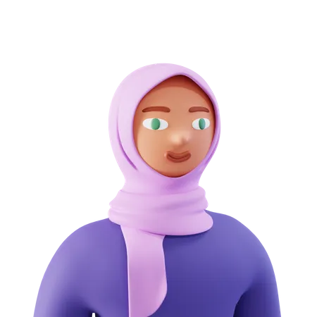 Hijab Woman 3D Icon