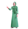 hijab woman pointing something