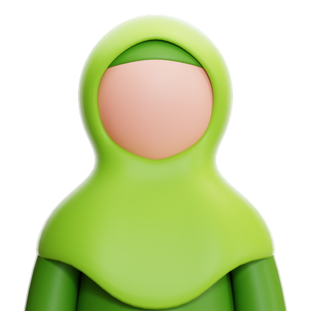 Hijab Women  3D Icon