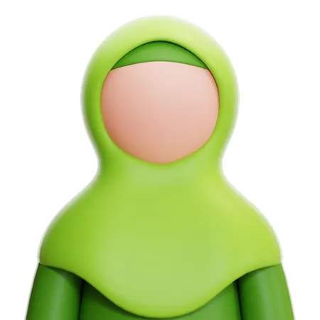 Hijab Women  3D Icon