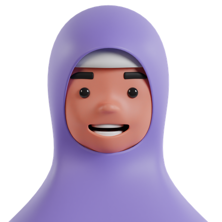 Fille hijjab  3D Icon