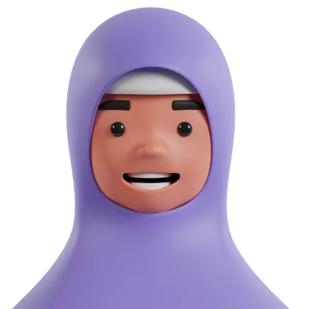 Fille hijjab  3D Icon