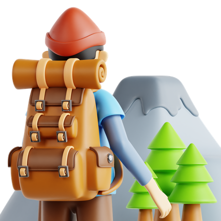 Hiking  3D Icon
