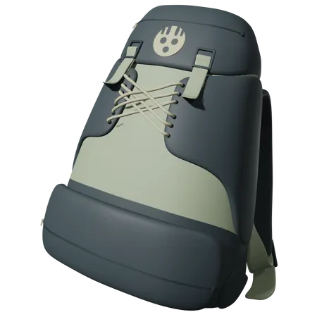 3 D Hiking Backpack Illustration 3D Icon