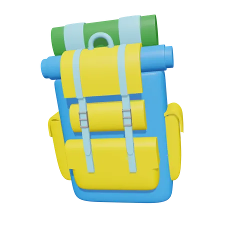 Hiking Backpack 3D Icon