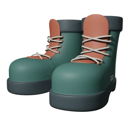 3 D Hiking Boots Illustration 3D Icon