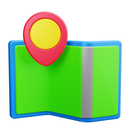 하이킹 지도  3D Icon