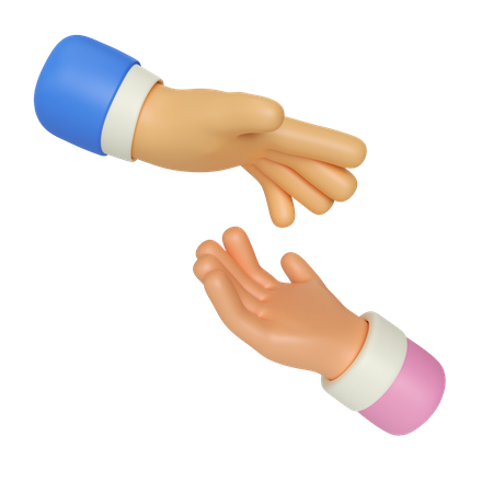 Hilfe Handbewegung  3D Icon