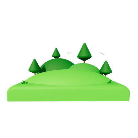 Hill  3D Icon