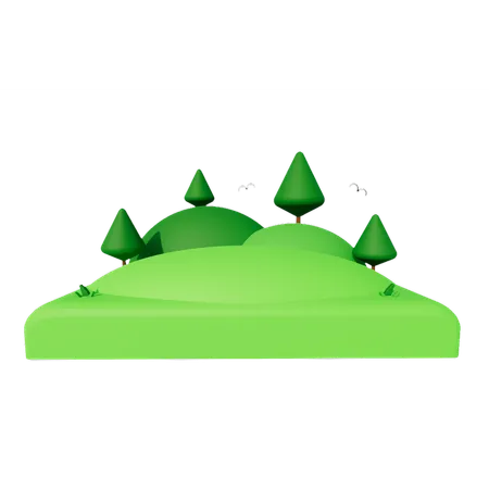 Hill  3D Icon