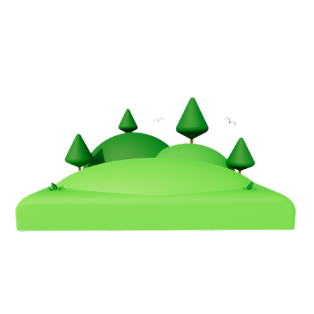 Hill  3D Icon