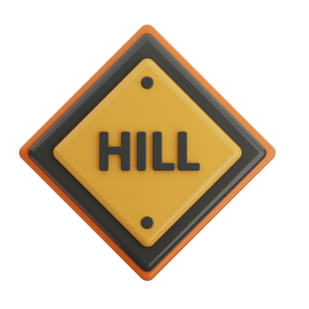 Hill Sign  3D Icon