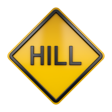 Hill Sign  3D Icon