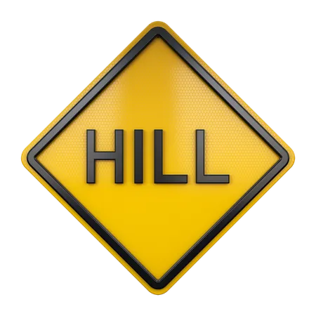 Hill Sign  3D Icon