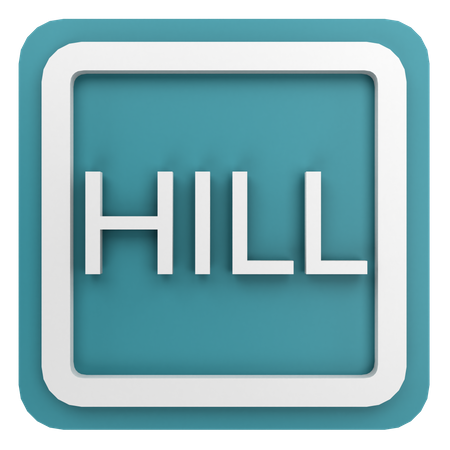 Hill Sign  3D Icon