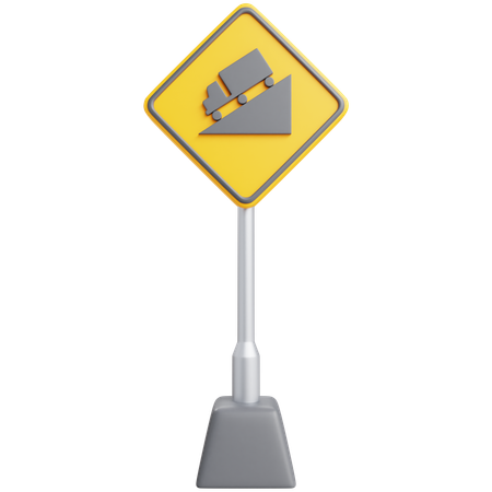 Hill Sign  3D Icon