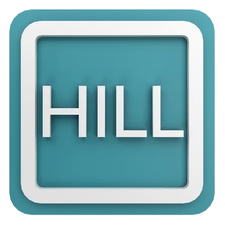 Hill Sign  3D Icon