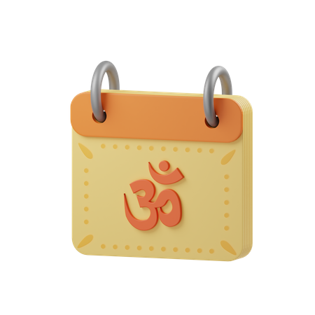 Hindu Calendar  3D Icon