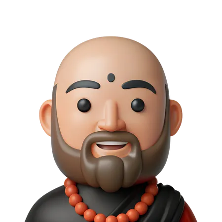 Hindu Priest Avatar  3D Icon