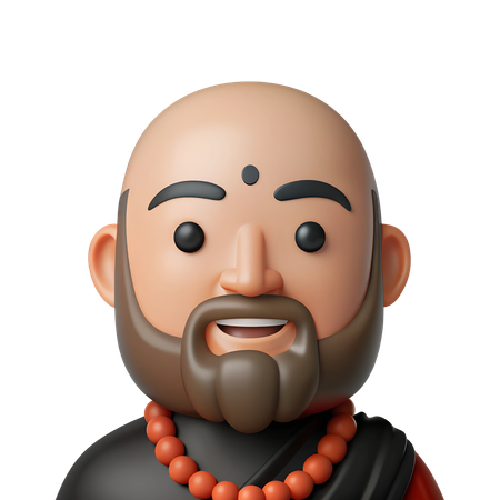 Hindu Priest Avatar  3D Icon