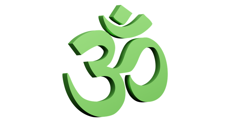 Hindu Religious Symbol  3D Illustration