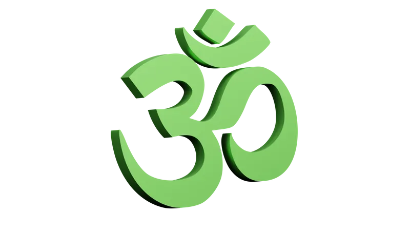 Hindu Religious Symbol  3D Illustration