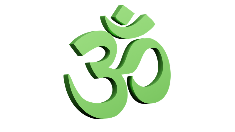 Hindu Religious Symbol 3D Illustration