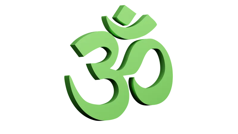 Hindu Religious Symbol 3D Illustration