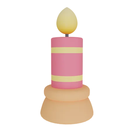 Candleillustration 3D Icon