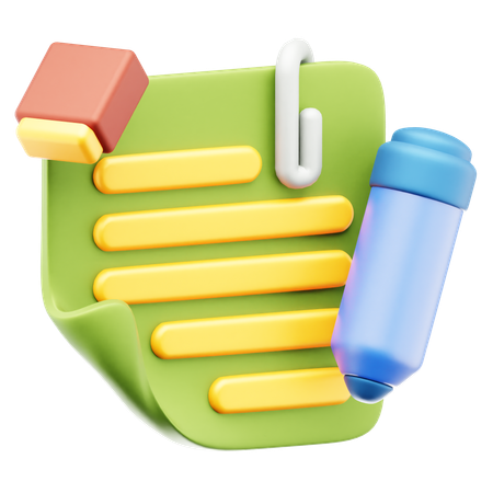 Notiz  3D Icon