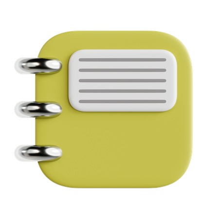 Notiz  3D Icon