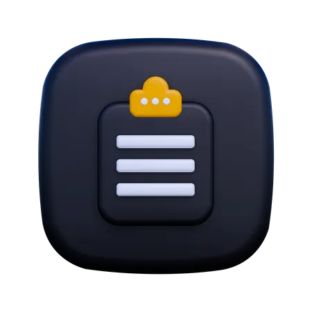 Notiz  3D Icon