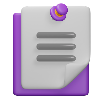 Notiz  3D Icon