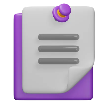 Notiz  3D Icon