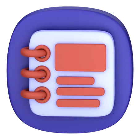 Notiz  3D Icon