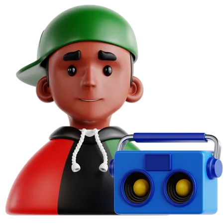 Hip hop  3D Icon