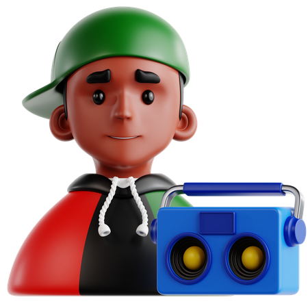 Hip Hop  3D Icon