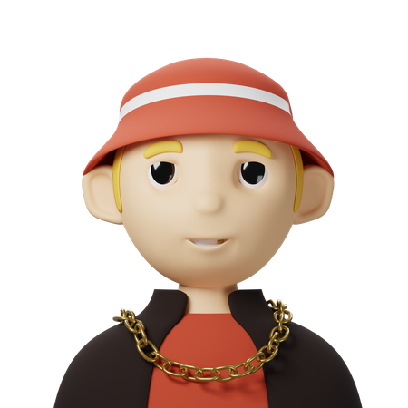Hiphop Singer  3D Icon