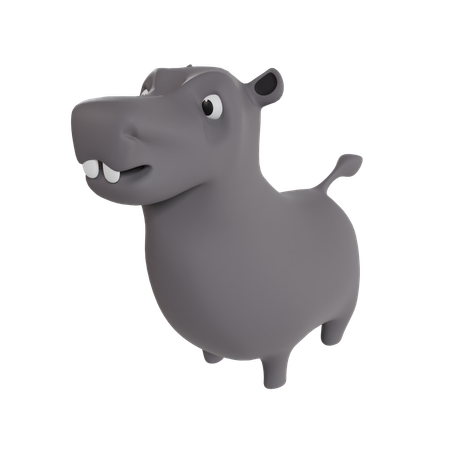 Hipopótamo  3D Icon