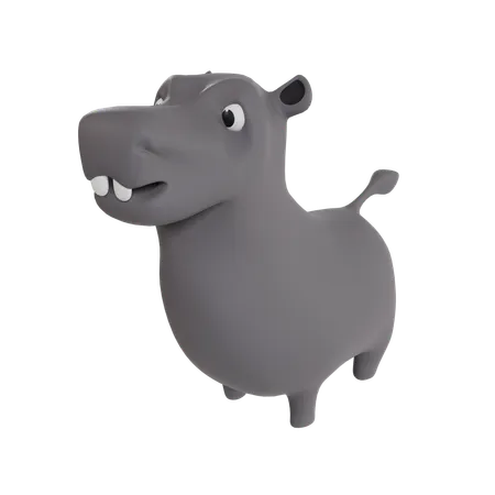 Hippo  3D Icon