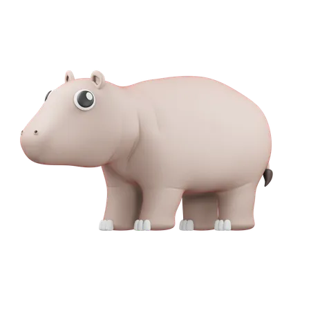 Hippo  3D Icon