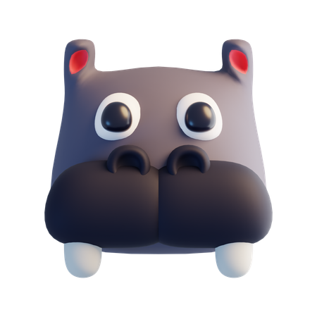 Hippo  3D Icon