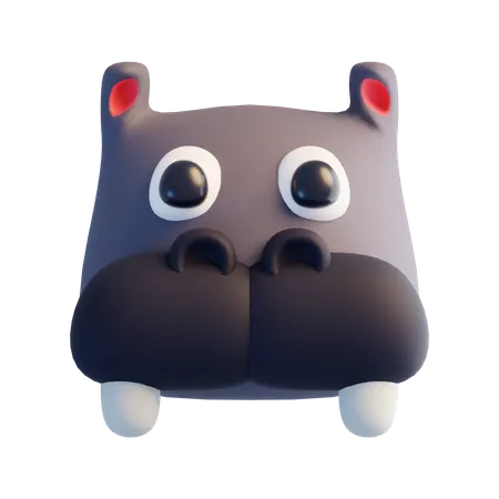 Hippo  3D Icon