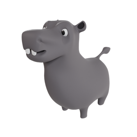 Hippo  3D Icon