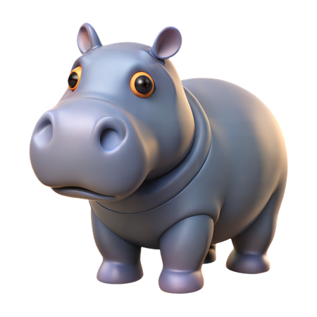 Hippo  3D Icon