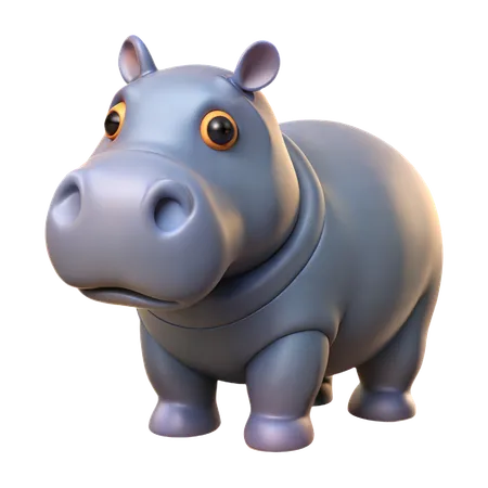 Hippo  3D Icon