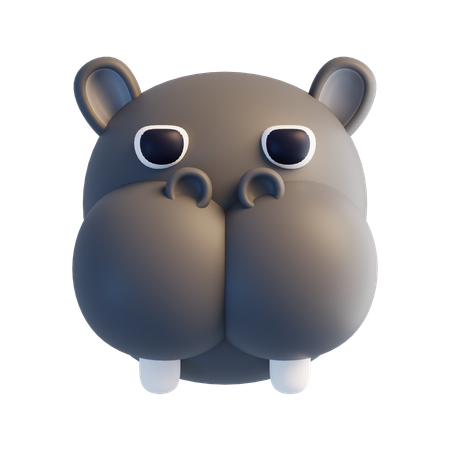 하마 얼굴  3D Icon