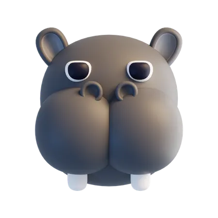 하마 얼굴  3D Icon